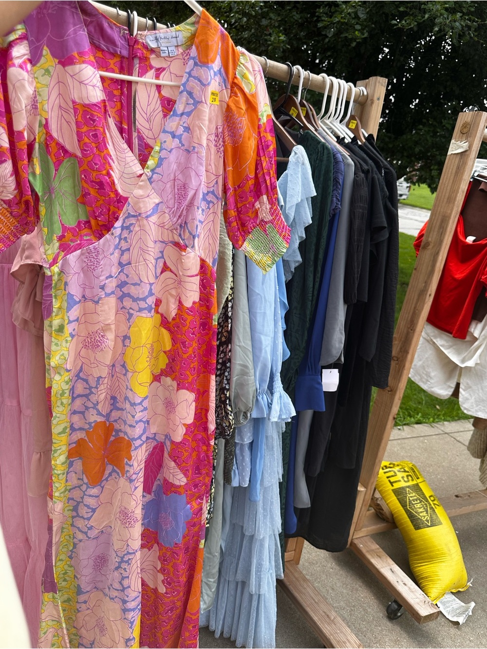 Never Fully Dressed Floral Maxi Dress in Pink, Orange & Yellow